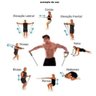 Elastico treino Academia Exercicio Extensor Kit Band Em casa Malhar Costas Peito Biceps Triceps - 5
