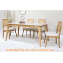 Ver imagem 3 de Mesa Jully Retangular Tampo Vidro Preto Base Madeira Amêndoa 160cm - 69466