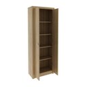 Ver imagem 4 de Armário Multiuso 60cm com 2 Portas e 5 Prateleiras Am Marrom/Amêndoa