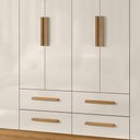 Ver imagem 4 de Guarda Roupa Casal 8 Portas 4 Gavetas Florida Moval Freijo/off White