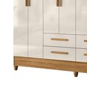 Ver imagem 2 de Guarda Roupa Casal 8 Portas 4 Gavetas Florida Moval Freijo/off White