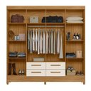 Ver imagem 3 de Guarda Roupa Casal 8 Portas 4 Gavetas Florida Moval Freijo/off White
