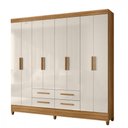 Ver imagem 7 de Guarda Roupa Casal 8 Portas 4 Gavetas Florida Moval Freijo/off White