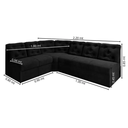 Ver imagem 2 de Sofá de Canto 6 Lugares Preto Confortável Moderno