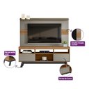 Ver imagem 4 de Rack com Painel para TV de até 60 Polegadas 3 Nichos 2 Portas de Correr Samba Yescasa