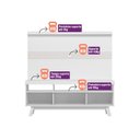 Ver mais imagens de Rack com Painel para TV de até 60 Polegadas 3 Nichos 2 Portas de Correr Samba Yescasa