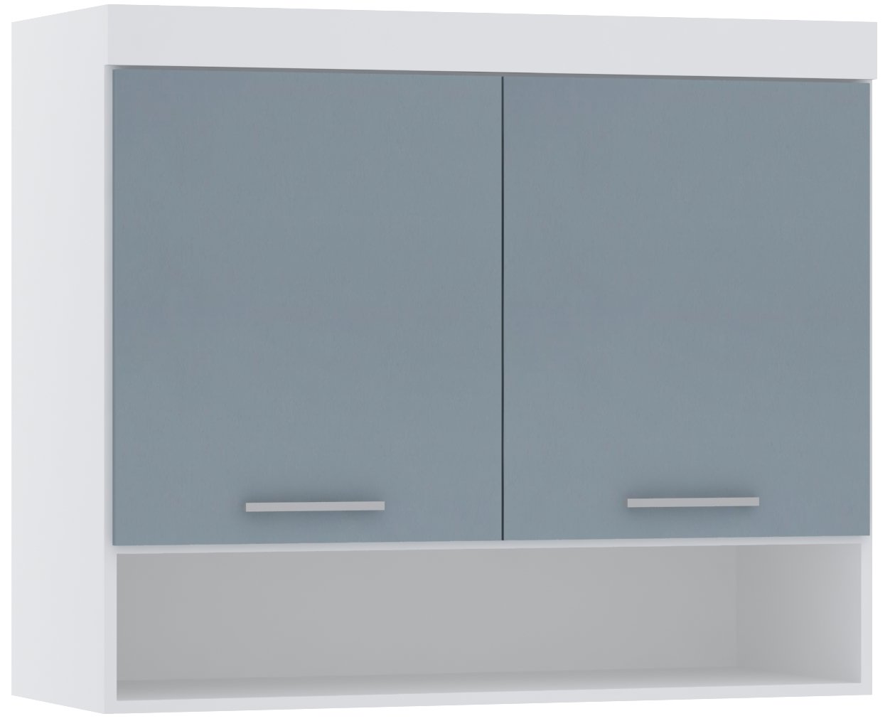 Guarda Roupa Modulado de Solteiro Alpes Branco Grey Sky 5 Peças - Luciane - 5