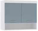 Ver imagem 5 de Guarda Roupa Modulado de Solteiro Alpes Branco Grey Sky 5 Peças - Luciane