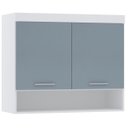 Ver imagem 5 de Guarda Roupa Modulado de Solteiro Alpes Branco Grey Sky 5 Peças - Luciane