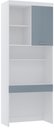 Ver imagem 3 de Guarda Roupa Modulado de Solteiro Alpes Branco Grey Sky 5 Peças - Luciane