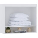 Ver imagem 6 de Guarda Roupa Modulado de Solteiro Alpes Branco Grey Sky 5 Peças - Luciane