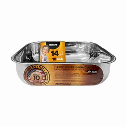 Cuba Aço Inox American Steel N 0 40x34x14 com Válvula - 6