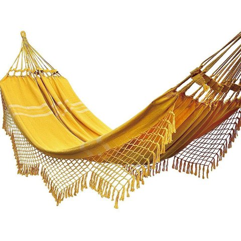 Rede Grande de Dormir para Casal King 4,70m Várias Cores Cor:amarelo