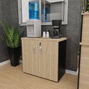 Ver imagem 3 de Conjunto Balcão Atendimento Armário Baixo Recepção Netmobil - Dubai/preto