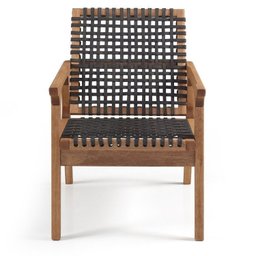 Conjunto 2 Poltronas Fixa de Madeira e Corda Náutica Traço  - 6