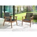 Ver imagem 1 de Conjunto 2 Poltronas Fixa de Madeira e Corda Náutica Traço