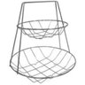 Fruteira 2 Andares Metal Cromado - Fruteira de Mesa Dupla - Estilosa Cromada Design Dois Andares - a - 3