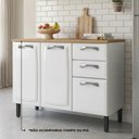 Ver imagem 3 de Balcão de Cozinha 3 Portas 2 Gavetas sem Tampo 120cm Branco Casuá