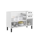 Ver imagem 6 de Balcão de Cozinha 3 Portas 2 Gavetas sem Tampo 120cm Branco Casuá