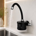 Ver imagem 1 de Torneira Elétrica Plus para Cozinha Parede Bica Alta 4 Tempos Preto e Cromado 4800W / 127V Durín