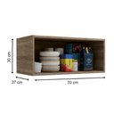 Ver imagem 3 de Módulo Cozinha Kappesberg Maxxi Armário G769 C/ 1 Porta Basculante 70cm Canela-kappesberg
