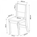 Ver imagem 3 de Mesa de Jantar 4 Lugares Ariana Mel/veludo Cinza - Viero Móveis