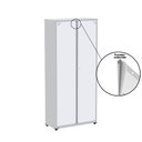 Ver imagem 6 de Armário de 2 Portas com Chave 4 Prateleiras AP402 Aço Cinza/Branco