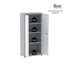 Ver imagem 7 de Armário de 2 Portas com Chave 4 Prateleiras AP402 Aço Cinza/Branco