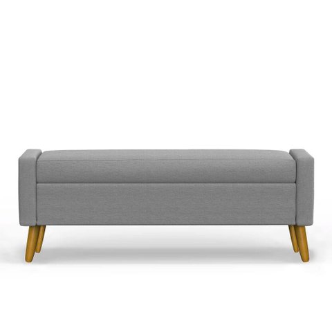 Recamier Bau Londres 1,20m Linho Cinza - Clique Decor