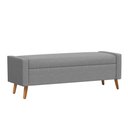 Ver imagem 3 de Recamier Bau Londres 1,20m Linho Cinza - Clique Decor