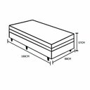 Ver imagem 5 de Cama Box Baú Solteiro Colchão Alana Espuma D20 NK Camas + Box Sintético 57x88x188 Cor:Cinza