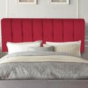Ver imagem 1 de Painel Estofado Kiara Solteiro Madeira Maciça Suede Vermelho 90cm Gat Magazine