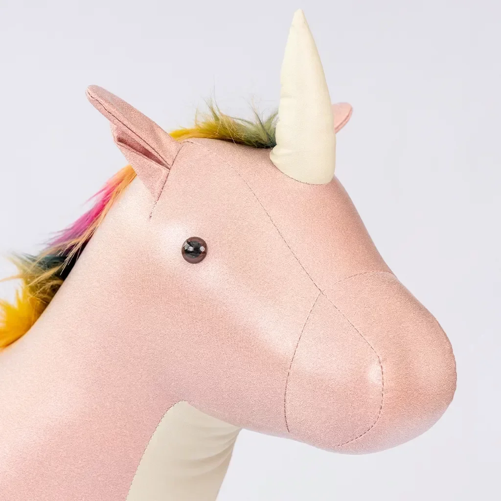 Puff Infantil Unicórnio Couro Sintético e Madeira - 4