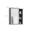 Ver imagem 2 de Espelheira de Banheiro Treviso Parede 56x63 Amendoa - Mgm