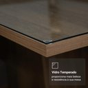 Ver mais imagens de Conjunto Sala de Jantar Mesa Tampo de Vidro 4 Cadeiras Madesa