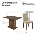 Ver imagem 4 de Conjunto Sala de Jantar Mesa Tampo de Vidro 4 Cadeiras Madesa