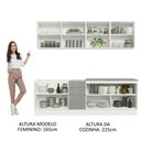 Ver imagem 6 de Armário de Cozinha Completa 240cm Branco/Cinza Lux Madesa 05