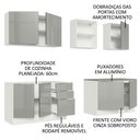 Ver imagem 5 de Armário de Cozinha Completa 240cm Branco/Cinza Lux Madesa 05