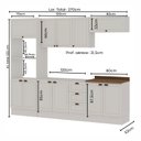 Ver imagem 2 de Cozinha Completa com Rodapé 270cm 8 Peças sem Tampo Friz Genialflex