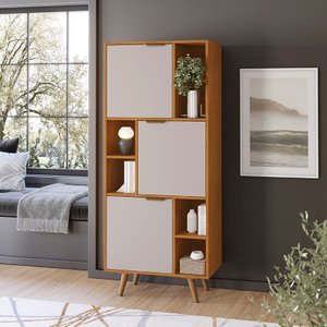 Estante Livreiro Aliança Jcm Móveis Cinamomo/off