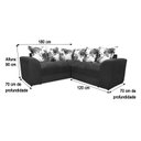 Ver imagem 5 de Sofá Canto Bege com Floral 602/425 Belo