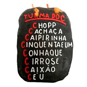 Placa de Churrasco Decorativa - Cantinho do Churrasco - Turma do C - Vermelho
