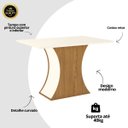 Ver imagem 7 de Conjunto Mesa de Jantar Luiza 4 Lugares com 4 Cadeiras Milla Nature / Off White