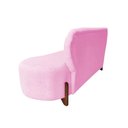 Ver imagem 4 de Sofá 3 Lugares Orgânico Curvo Tókio 180cm Suede Rosa Bebê