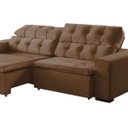 Ver imagem 6 de Sofá Retrátil Reclinável 6 Lugares 290cm com Pillow Veludo Marrom Alasca Megasul