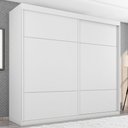 Ver imagem 1 de Guarda Roupa Casal Yara Deslizantes 2 Portas Correr 4 Gavetas Branco Framar