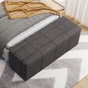 Ver imagem 5 de Puff Decorativo Living 140 Cm Roma W01 Linho Cinza Escuro - lyam