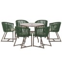 Ver imagem 1 de Mesa e 6 Cadeiras e Noronha Marrom E5 Trama Original Verde