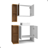 Conjunto para Banheiro Gabinete Ibiza Branco Naturalle - 4