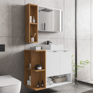 Conjunto para Banheiro Gabinete Ibiza Branco Naturalle